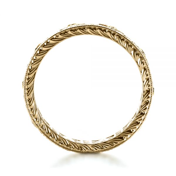 18k Yellow Gold And 18K Gold 18k Yellow Gold And 18K Gold Two-tone Yellow And White Diamond Eternity Band - Front View -  1233