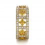 18k Yellow Gold And 18K Gold 18k Yellow Gold And 18K Gold Two-tone Yellow And White Diamond Eternity Band - Side View -  1233 - Thumbnail