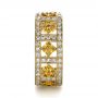 18k Yellow Gold And 18K Gold 18k Yellow Gold And 18K Gold Two-tone Yellow And White Diamond Eternity Band - Side View -  1233 - Thumbnail