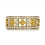 14k Yellow Gold And Platinum 14k Yellow Gold And Platinum Two-tone Yellow And White Diamond Eternity Band - Top View -  1233 - Thumbnail