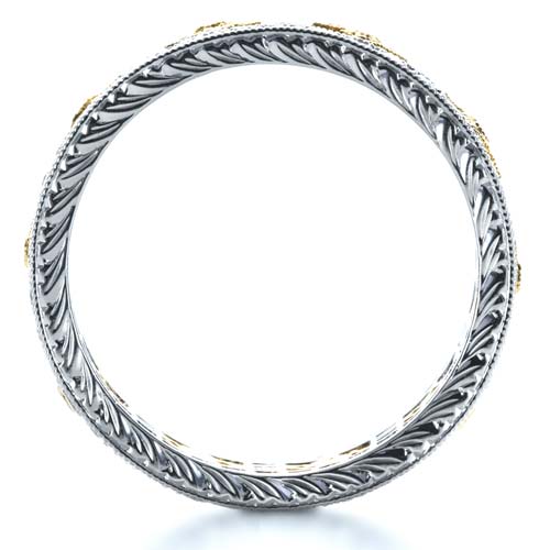 Two-Tone Yellow and White Diamond Eternity Band #1233 - Seattle