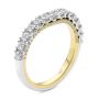 Two-tone Scalloped Engagement Ring