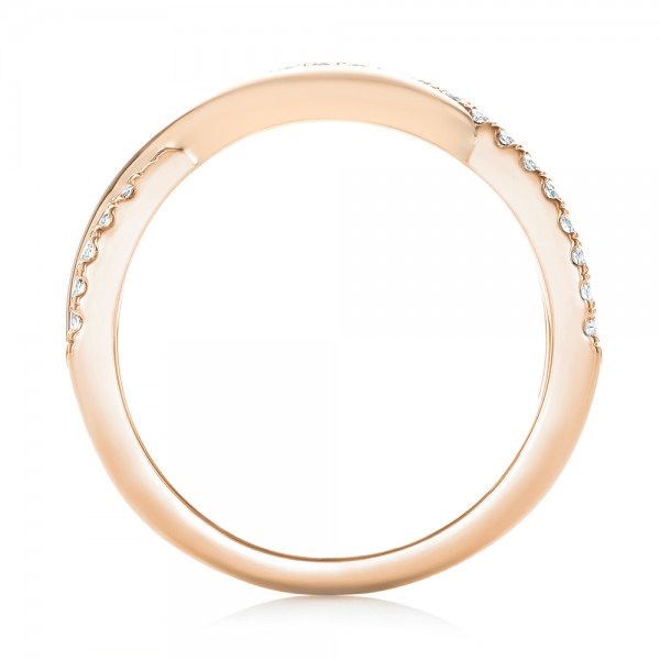 14k Rose Gold And 14K Gold 14k Rose Gold And 14K Gold Two-tone Wedding Band - Front View - 102679