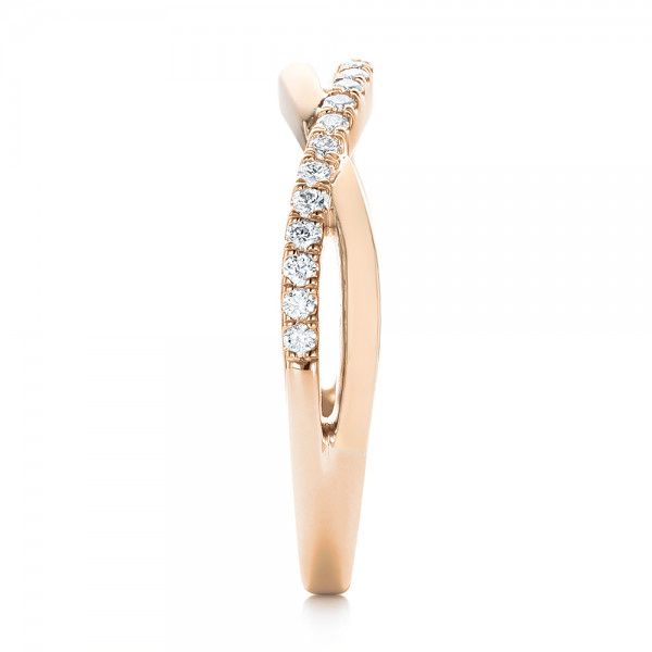 18k Rose Gold And 18K Gold 18k Rose Gold And 18K Gold Two-tone Wedding Band - Side View -  102679
