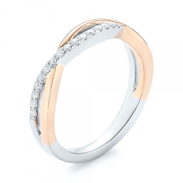 Two Tone Wedding Band W 3qtr 102679 