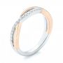 Two-tone Halo Criss-cross Engagement Ring