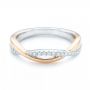  Platinum And 14K Gold Platinum And 14K Gold Two-tone Wedding Band - Flat View -  102679 - Thumbnail