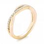 18k Yellow Gold And 18K Gold 18k Yellow Gold And 18K Gold Two-tone Wedding Band - Three-Quarter View -  102679 - Thumbnail