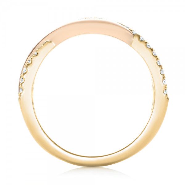 14k Yellow Gold And 14K Gold 14k Yellow Gold And 14K Gold Two-tone Wedding Band - Front View - 102679
