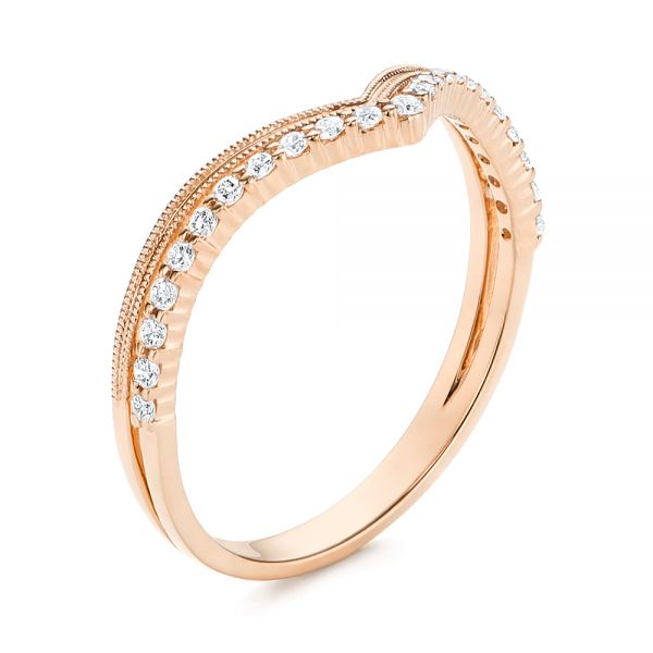 V-Shaped Diamond Wedding Band - Image