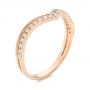 14k Rose Gold 14k Rose Gold V-shaped Diamond Wedding Band - Three-Quarter View -  106189 - Thumbnail