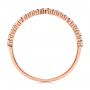 18k Rose Gold 18k Rose Gold V-shaped Diamond Wedding Band - Front View -  106185 - Thumbnail