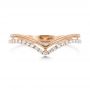 14k Rose Gold 14k Rose Gold V-shaped Diamond Wedding Band - Top View -  106189 - Thumbnail