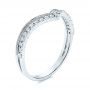 Platinum Platinum V-shaped Diamond Wedding Band - Three-Quarter View -  106185 - Thumbnail