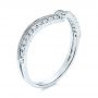  Platinum V-shaped Diamond Wedding Band