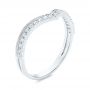 18k White Gold 18k White Gold V-shaped Diamond Wedding Band - Three-Quarter View -  106189 - Thumbnail