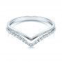  Platinum Platinum V-shaped Diamond Wedding Band - Flat View -  106185 - Thumbnail