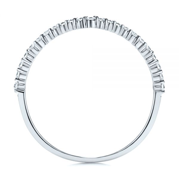  Platinum Platinum V-shaped Diamond Wedding Band - Front View -  106185