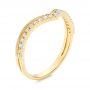 14k Yellow Gold 14k Yellow Gold V-shaped Diamond Wedding Band - Three-Quarter View -  106189 - Thumbnail