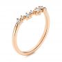 14k Rose Gold 14k Rose Gold V-shaped Diamond Wedding Ring - Three-Quarter View -  106187 - Thumbnail