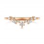 14k Rose Gold 14k Rose Gold V-shaped Diamond Wedding Ring - Top View -  106187 - Thumbnail