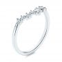 18k White Gold 18k White Gold V-shaped Diamond Wedding Ring - Three-Quarter View -  106187 - Thumbnail