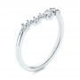  Platinum Platinum V-shaped Diamond Wedding Ring - Three-Quarter View -  106187 - Thumbnail