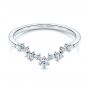 14k White Gold 14k White Gold V-shaped Diamond Wedding Ring - Flat View -  106187 - Thumbnail