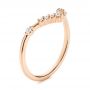 14k Rose Gold 14k Rose Gold V-shaped Women's Diamond Wedding Ring - Three-Quarter View -  106179 - Thumbnail