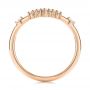 18k Rose Gold 18k Rose Gold V-shaped Women's Diamond Wedding Ring - Front View -  106179 - Thumbnail