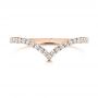 18k Rose Gold 18k Rose Gold V-shaped Diamond Wedding Ring - Top View -  106360 - Thumbnail