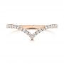 14k Rose Gold 14k Rose Gold V-shaped Diamond Wedding Ring - Top View -  106360 - Thumbnail