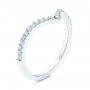 18k White Gold 18k White Gold V-shaped Diamond Wedding Ring - Three-Quarter View -  106360 - Thumbnail