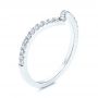  Platinum Platinum V-shaped Diamond Wedding Ring - Three-Quarter View -  106360 - Thumbnail