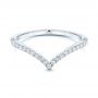  Platinum Platinum V-shaped Diamond Wedding Ring - Flat View -  106360 - Thumbnail