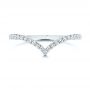 14k White Gold 14k White Gold V-shaped Diamond Wedding Ring - Top View -  106360 - Thumbnail