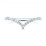  Platinum Platinum V-shaped Diamond Wedding Ring - Top View -  106360 - Thumbnail