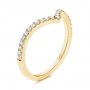 14k Yellow Gold 14k Yellow Gold V-shaped Diamond Wedding Ring - Three-Quarter View -  106360 - Thumbnail