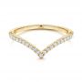 18k Yellow Gold 18k Yellow Gold V-shaped Diamond Wedding Ring - Flat View -  106360 - Thumbnail