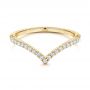 14k Yellow Gold 14k Yellow Gold V-shaped Diamond Wedding Ring - Flat View -  106360 - Thumbnail