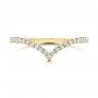 14k Yellow Gold 14k Yellow Gold V-shaped Diamond Wedding Ring - Top View -  106360 - Thumbnail