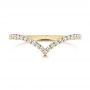 18k Yellow Gold 18k Yellow Gold V-shaped Diamond Wedding Ring - Top View -  106360 - Thumbnail