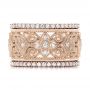 14k Rose Gold 14k Rose Gold Vintage Diamond Stackable Eternity Band - Front View -  101913 - Thumbnail