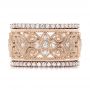 18k Rose Gold 18k Rose Gold Vintage Diamond Stackable Eternity Band - Front View -  101913 - Thumbnail