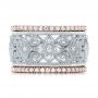 18k White Gold Vintage Diamond Stackable Eternity Band - Front View -  101913 - Thumbnail