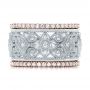  Platinum Platinum Vintage Diamond Stackable Eternity Band - Front View -  101913 - Thumbnail