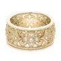 14k Yellow Gold 14k Yellow Gold Vintage Diamond Stackable Eternity Band - Flat View -  101913 - Thumbnail