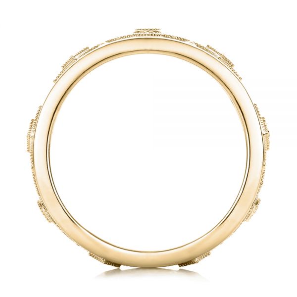 14k Yellow Gold 14k Yellow Gold Vintage Diamond Stackable Eternity Band - Front View -  101913