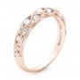 18k Rose Gold 18k Rose Gold Vintage Diamond Wedding Band - Three-Quarter View -  102531 - Thumbnail