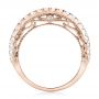 18k Rose Gold 18k Rose Gold Vintage Diamond Wedding Band - Front View -  102551 - Thumbnail